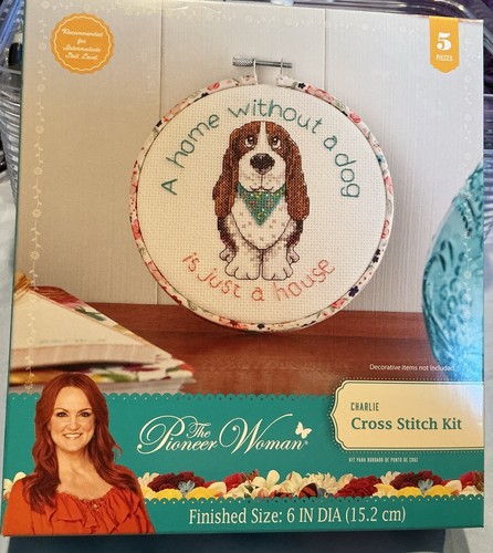 Cross Stitch Basset Hound Western Pioneer Woman