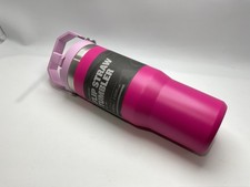 Stanley 30oz IceFlow Flip Straw Stainless Steel Tumbler Camelia Hot Pink NWOB