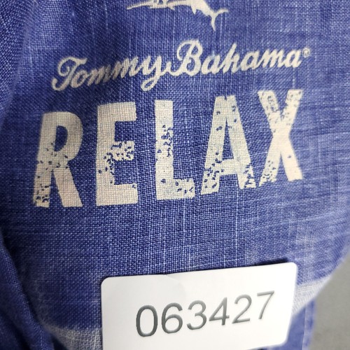 Tommy Bahama Relax Hemd Herren 3XL Blau Leinen Langarm Freizeit Knopfleiste * - Bild 7 von 8