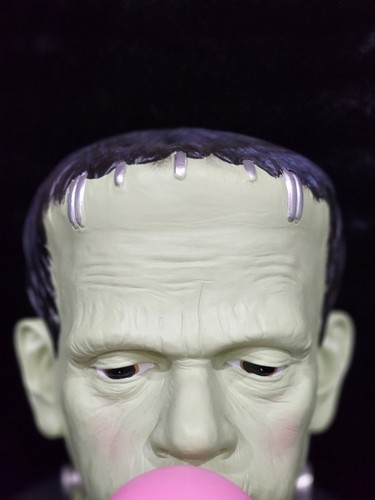 Masticable Martha Stewart LED Frankenstein soplando busto burbuja decoración Halloween 12" - Imagen 6 de 14