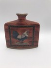 Rooster Vase Ceramic 9”W X 9” Tall X 2 1/2 Thick Decor