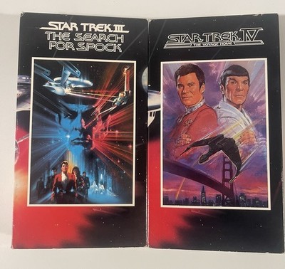 Star Trek III & IV VHS Hi-Fi Stereo Full Screen William Shatner Nimoy LOT
