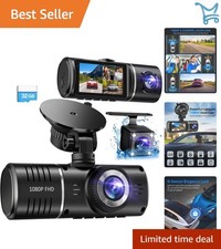 3 Channel Dash Cam 1080P Front Rear Inside Night Vision G-Sensor Parking