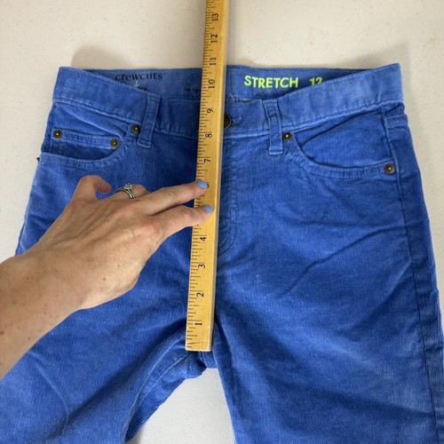 New J Crew Crewcuts Boys Stretch Corduroy Pants Size 12 Blue Preppy Cotton - Picture 11 of 12