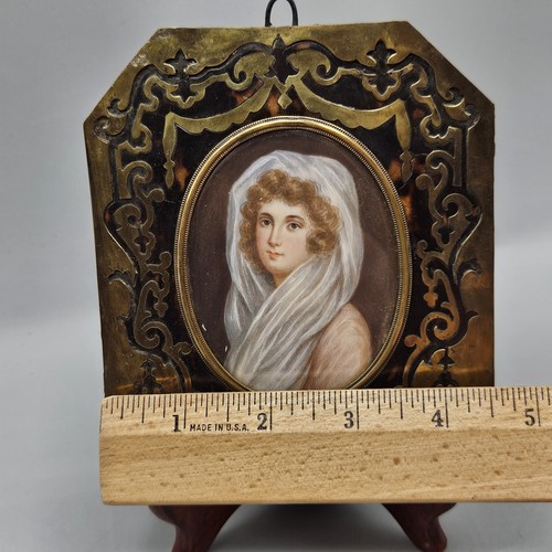 18./19. Jahrhundert~SIGNIERTES "Portrait einer Frau"~französisches Portrait Miniatur - Bild 5 von 8