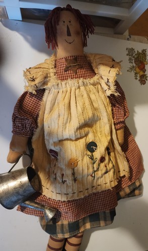 Primitive Garten Stoffpuppe, Regalsitter. 20 zoll - Bild 4 von 7