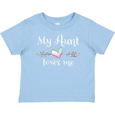 Inktastic My Aunt Loves Me- Heart Baby T-Shirt Family Auntie Love Favorite Jc