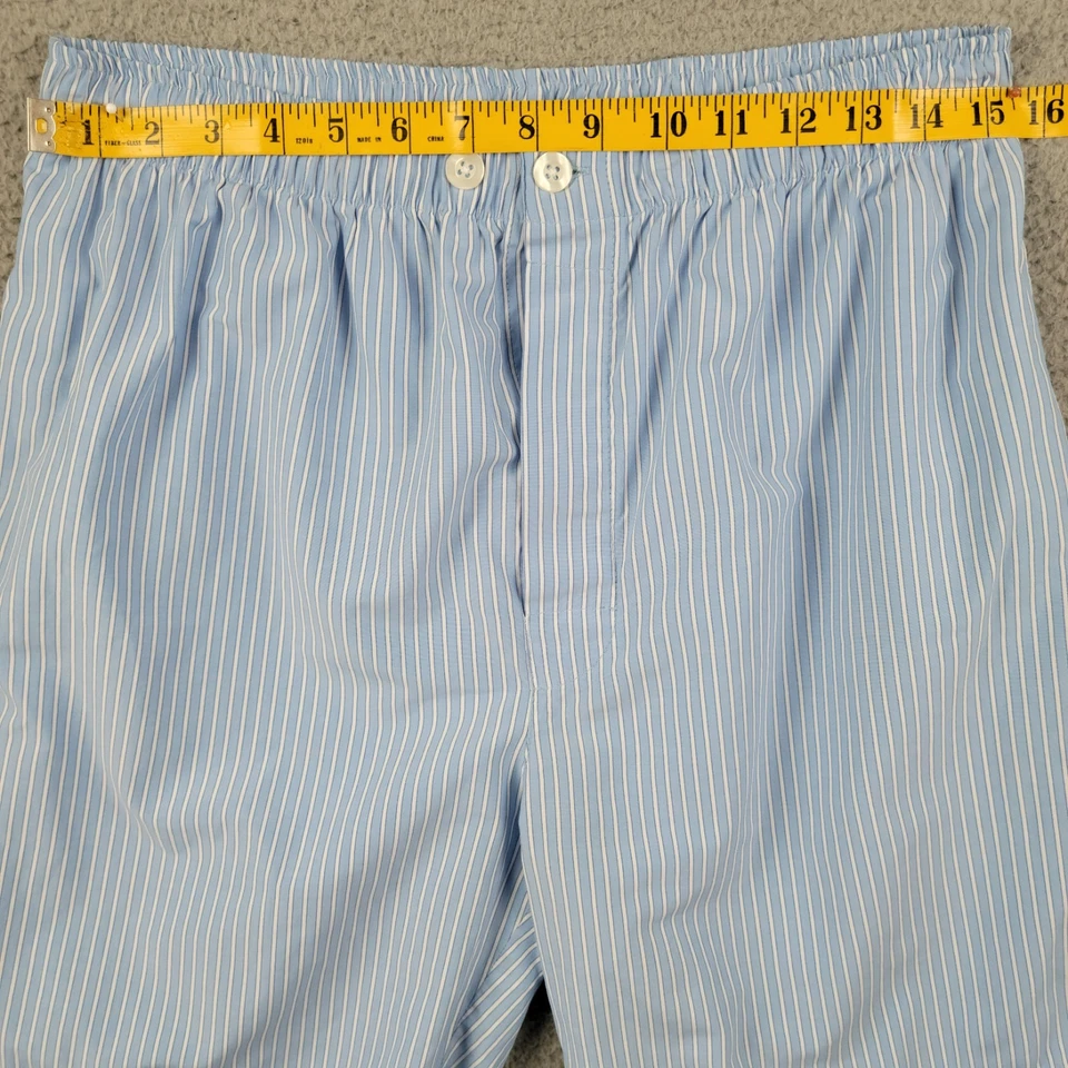 John Bartlett шорты пижама комплект мужской средний легкий короткий рукав синяя полоса - Изображение 4 из 4