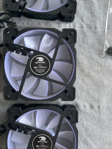 3x iBuyPower 120mm RGB Fans 1500 RPM w/ Hub Controller F1225 Daisy Case PC - Afbeelding 8 van 9