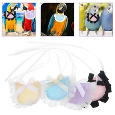  4 Pcs Parrot Bird Water Tub Cat Bandana Collar Dog Breakaway Bib