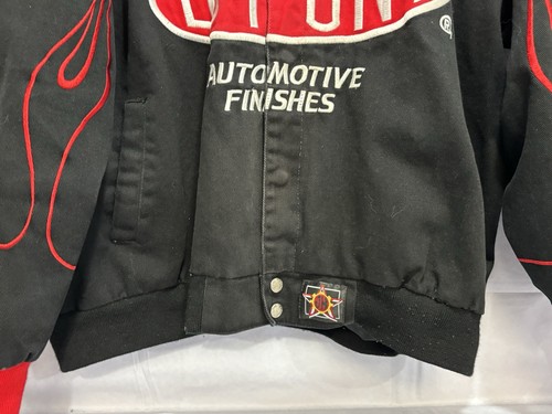 Vintage Y2K Jeff Hamilton Gordon Black DuPont Nascar Racing Jacket 3XL FLAMES - Picture 3 of 16