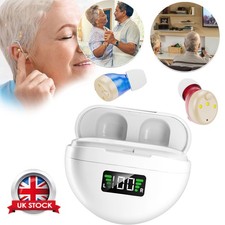1 Pair Rechargeable Digital Hearing Aids In-Ear Invisible Sound Voice Amplifier