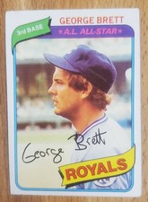 1980 Topps - George Brett (#450)  Kansas City Royals HOF