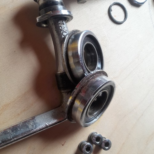 Tioga Task Force Takagi 180 Cr-Mo One Piece BMX Crank Old School sealed bearing - Picture 19 of 22