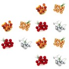 3 PCS Red Berry Stems Simulation Berries Fake Cherries for Decoration