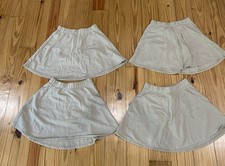 Girls Size 10/12 Khaki School Uniform Skirt/ Skort Pull On Lot Of 4