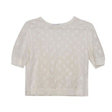 Dior White Cotton Half Sleeve Knit 6C24594AM550 51497355