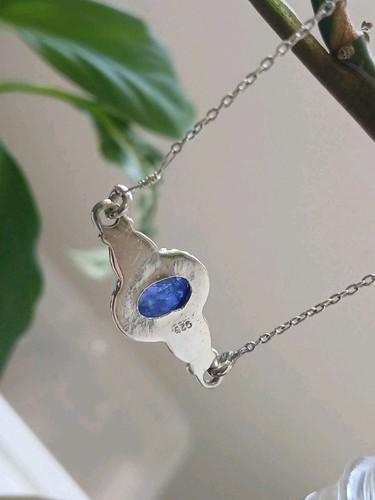 Sterling Silver 925 & Iolite Fine Chained Bracelet, 19-20cm, Tree Of Life, Boho - Picture 15 of 22
