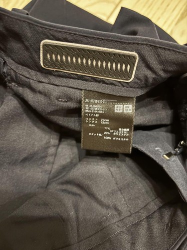 Uniqlo Cotton-Inspired Pants Navy 73 Used Casual/Business/Golf - Picture 6 of 6