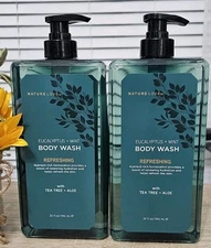 NATURE LOVE REFRESHING EUCALYPTUS MINT BODY WASH W/ Tea Tree & ALOE 2-pack 