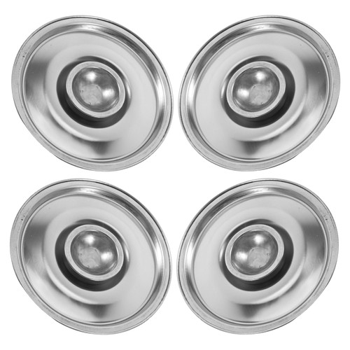Suministros universales de aceite de metal con tapa de tazón de acero inoxidable 4 piezas - Imagen 12 de 12