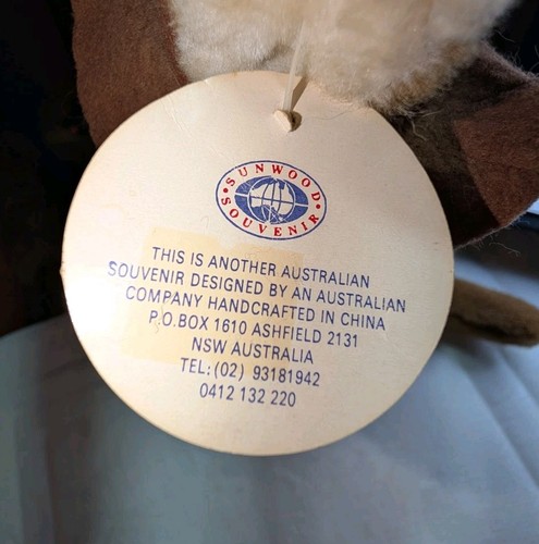 Australia Kangaroo Plush Brown Mama With Joey Baby Stuffed Animal Souvenir 12" - Picture 7 of 10