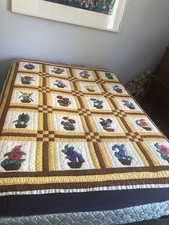 Old Quilt Flowers 73 X 59