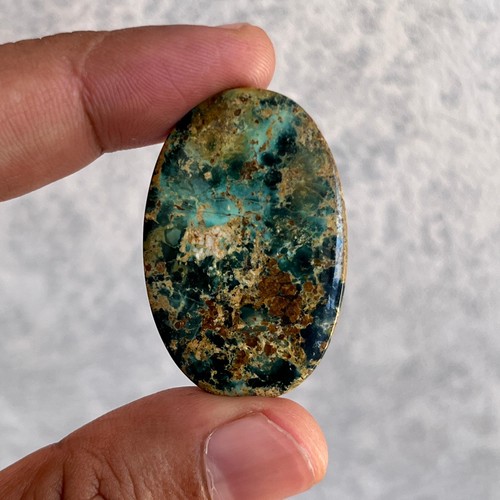 Piedra suelta vena dorada color raro turquesa persa azul verde 60,00 quilates 38x25x10 - Imagen 1 de 5