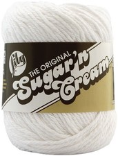 Lily Sugar'n Cream Yarn - Solids-White - 102001-1