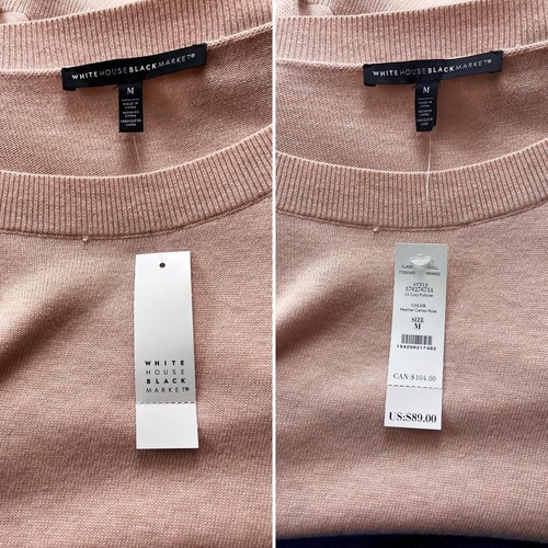 White House Black Market Pullover Damen Medium Rosa Kaschmirmischung Pulli Rose - Bild 9 von 10