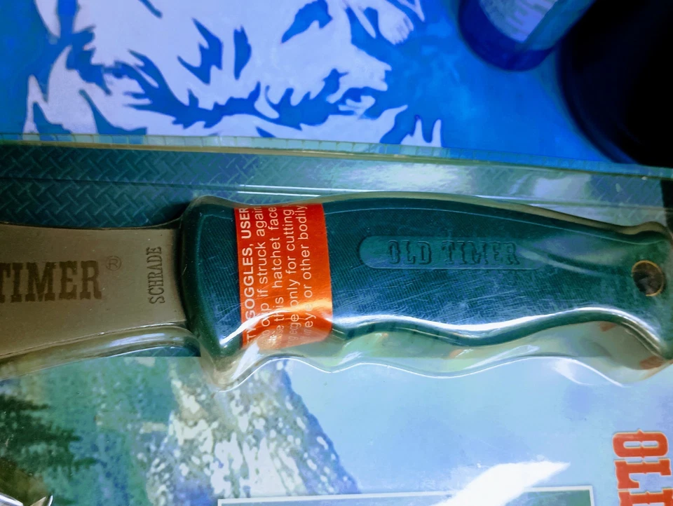 Raro Combo de Hacha Schrade Antiguo Temporizador de Colección con Funda Nuevo en Paquete Original Foto 4 de 4