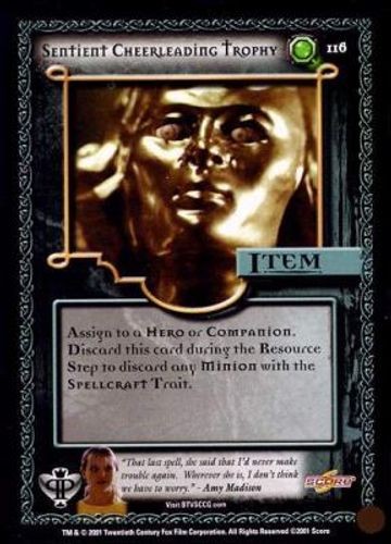 Sentient Cheerleading Trophy - Pergamum Prophecy - Unlimited - Buffy CCG - Bild 1 von 6