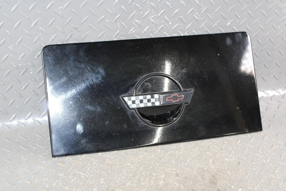 88-96 Corvette C4 Black Painted Gasoline Gas Fuel Filler Door Hatch Lid OEM WTY Foto 2 de 4