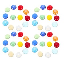 1 Bag Small Glass Beads: Unique Flat Back Beads Glass Pebbles For Vase Fillers