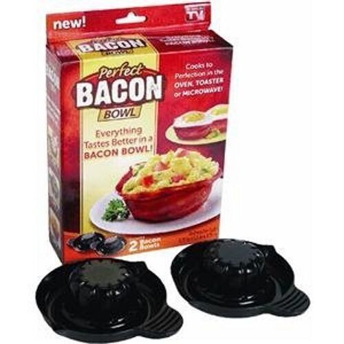 NROR PERFECT BACON BOWLS (2 in Box) NEW for Oven, Microwave SOUPS Salads - Picture 5 of 6