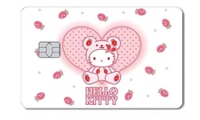 Pink Hello Kitty Teddy Bear Credit Debit Card Sticker Skin Free Shipping 