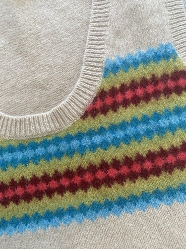 BODEN VEST TANK SZ 6-8 WOMEN FAIRISLE JUMPER 100% WOOL BLEND SEE DETAILS - Picture 3 of 7