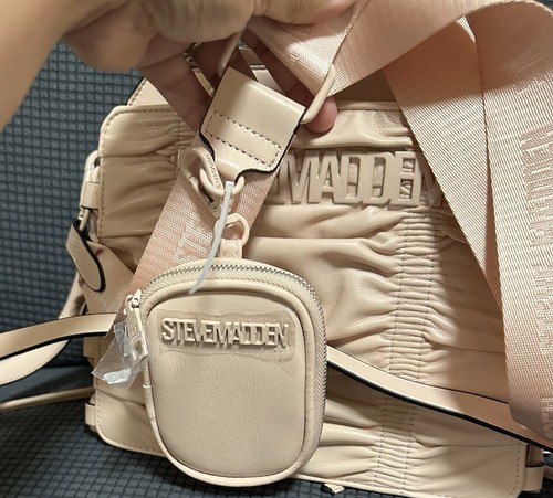 NWT STEVE MADDEN BEVELYN BALLET SATCHEL CROSSBODY BAG W AIR POD CASE PINK - Picture 6 of 10
