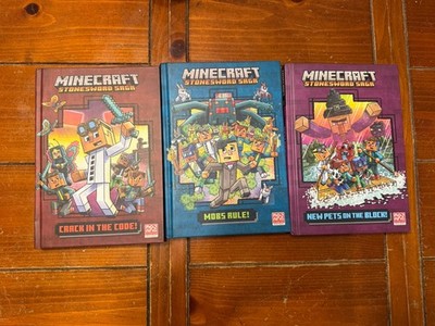 Minecraft Stonesword Saga Books Chapter Books 1-3 Hardcover, Very Good Condition