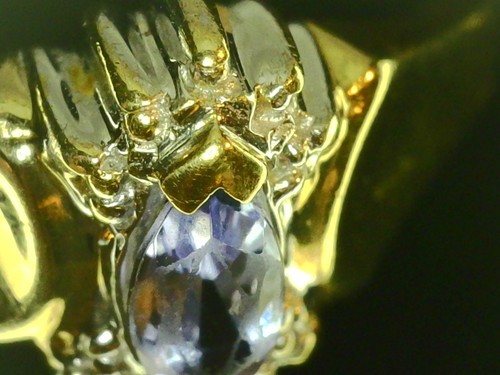 Vintage 10K Gold 0.30 Ct Marquise Natural Tanzanite & Diamond Ring Size 6 - Picture 13 of 19