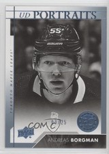 2017-18 Upper Deck Portraits Rookies Platinum Blue /25 Andreas Borgman Rookie RC