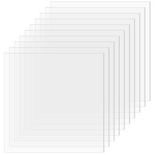 10 PCS Plexiglass Sheets, 12" x 12" x 0.02 Clear PET Sheet Panels, Clear Acrylic