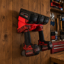 Fits Milwaukee M18 Triple Tool and Battery Wall Mount Holder 1 Organizer