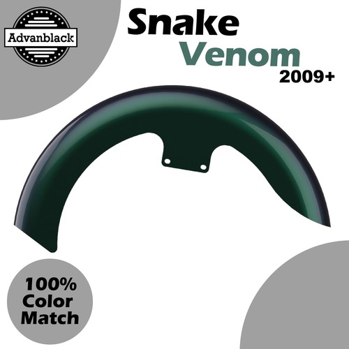 Advanblack Snake Venom 19" Reveal Wrapper Hugger Front Fender Fits 09+ Harley - Picture 9 of 9