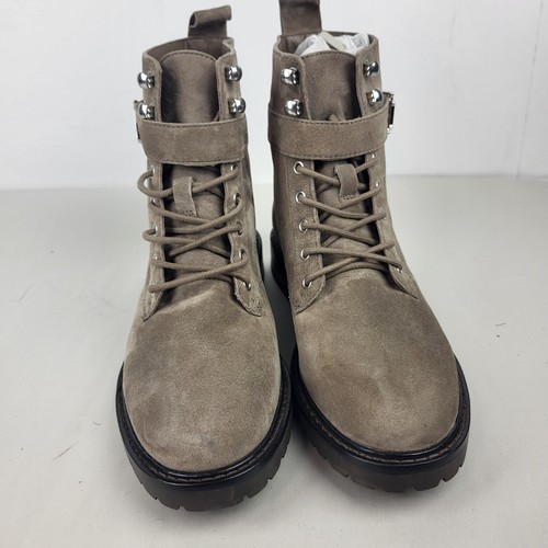 Lauren Ralph Lauren Eldridge Suede Lace Up Women's Combat Boots Beige Size 6.5 - Picture 7 of 15