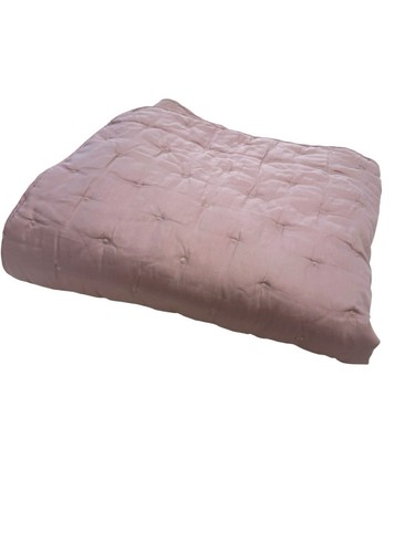 Yves Delorme Triomphe Quilted Bedcover Runner Lilac Purple Organic NWT