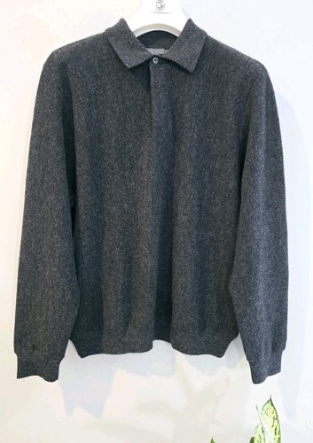 Vtg Talbots Men's 100% Alpaca Knit Collared 1/4 Zip Pullover Sweater Peru! L - Picture 2 of 9