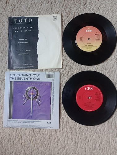 Toto - Stop Loving You and How does it feel 7" Single Vinyl Records - Picture 2 of 2