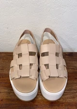 SOREL Dayspring Slingback Honest Beige Leather Womens 7.5