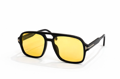 Tom Ford Falconer Sunglasses TF884 Black/Yellow 60-18-140mm With